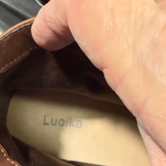 Women's Luoika Black and Brown Ankle Boots Bundle of 2 Pairs Sold Size 12 - Picture 6 of 10